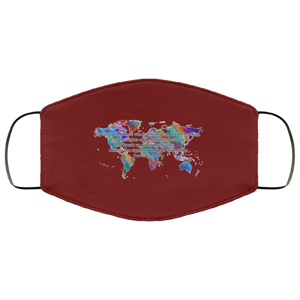 Proverbs 31 8-9 2 Layer Protective Mask