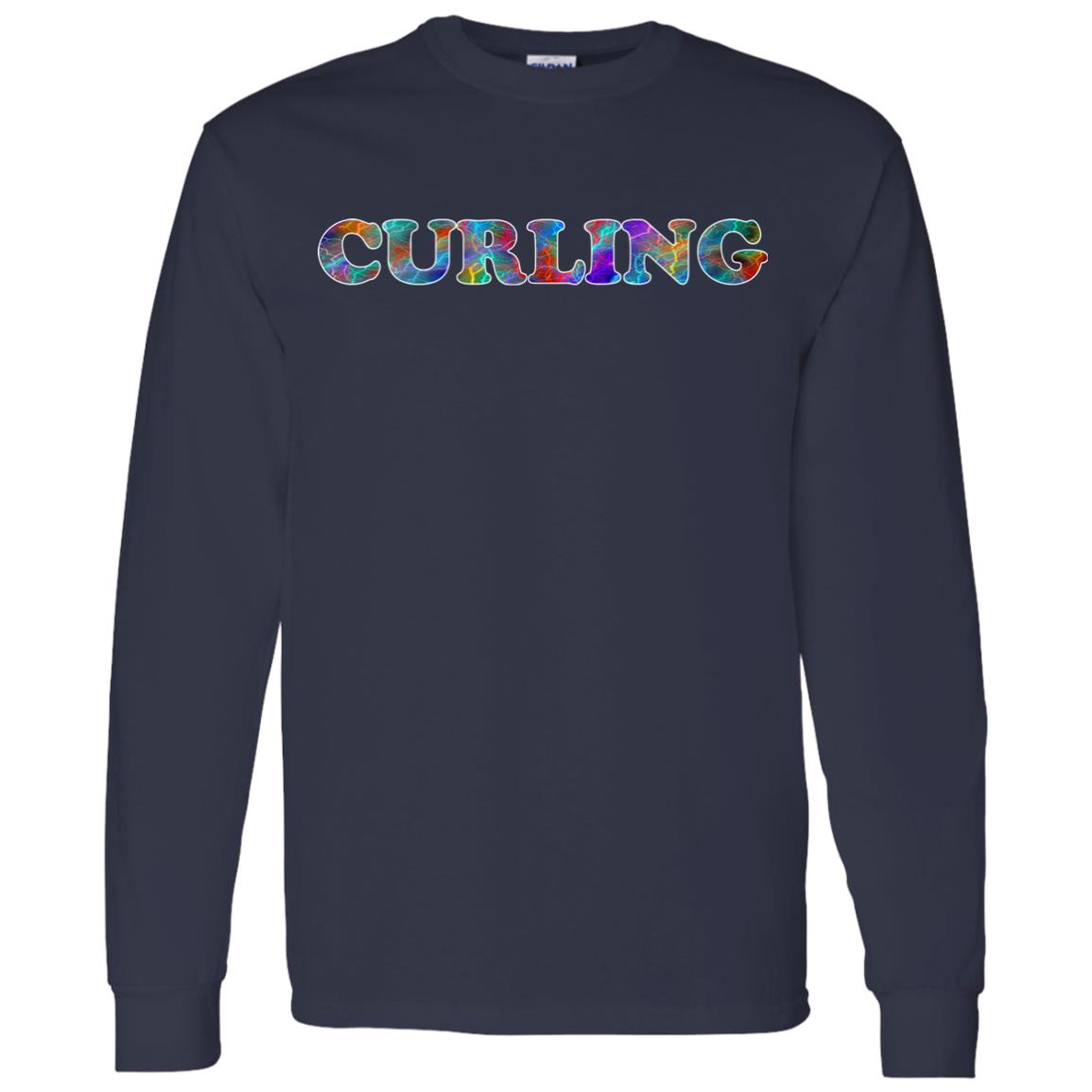 Curling Long Sleeve Sport T-Shirt