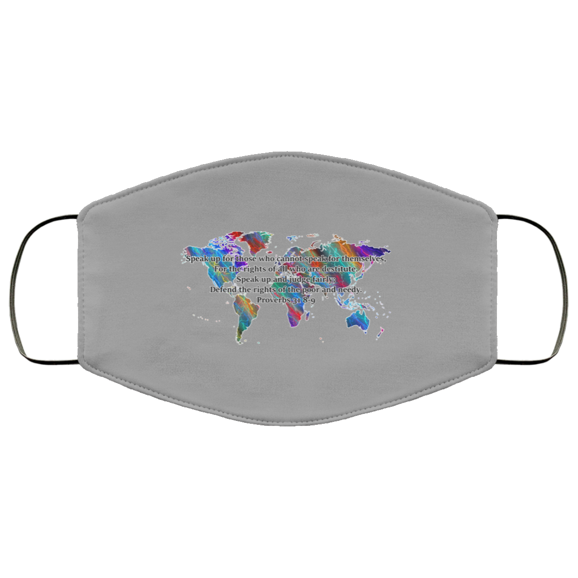 Proverbs 31 8-9 2 Layer Protective Mask