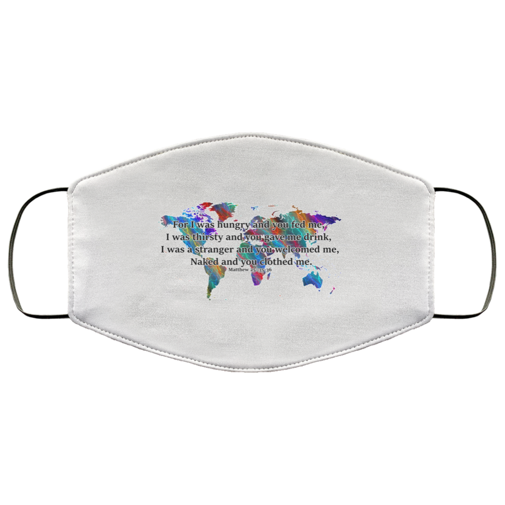 Matthew 25 35-36 2 Layer Protective Face Mask