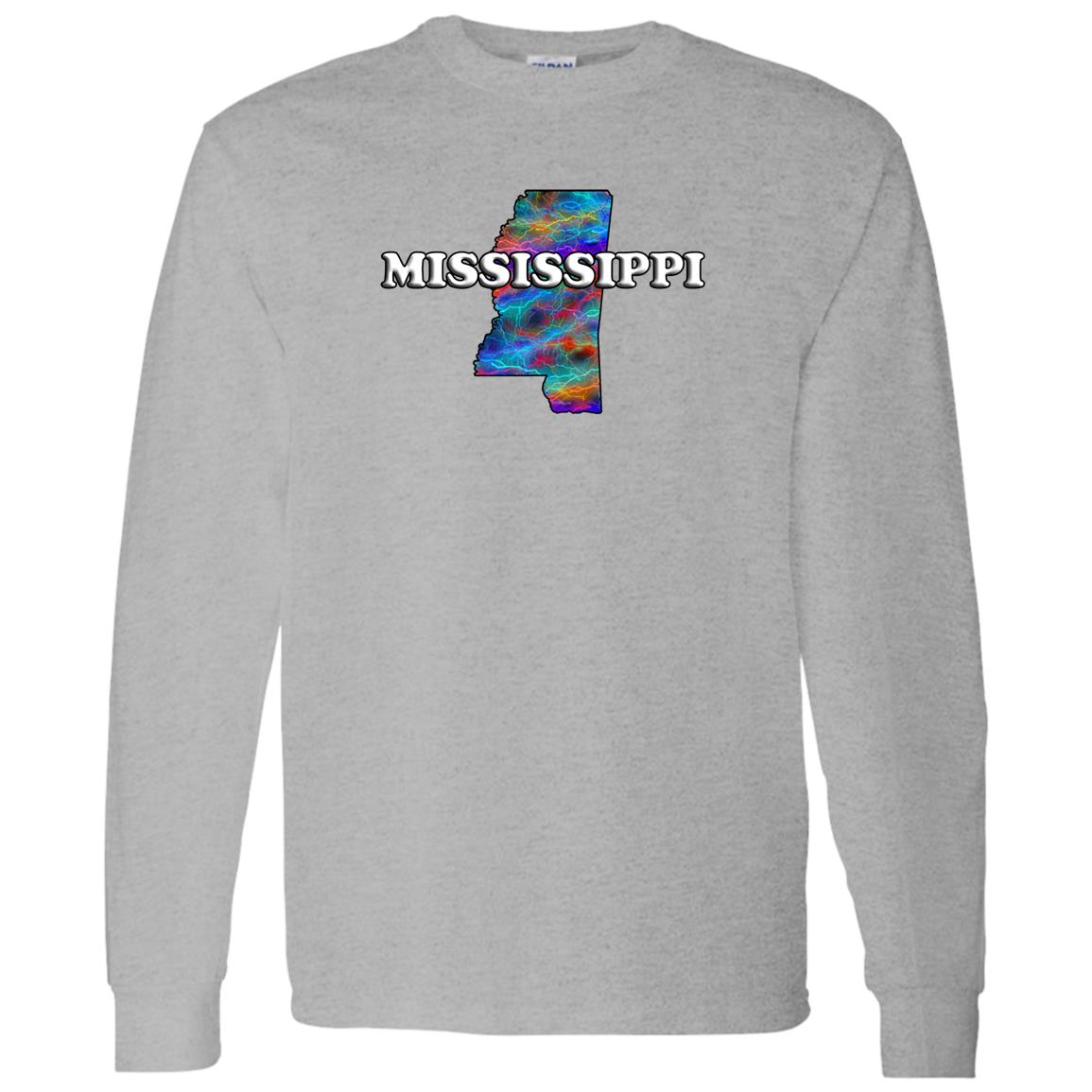 MISSISSIPPI LONG SLEEVE STATE T-SHIRT
