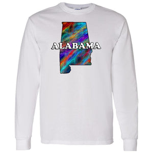 ALABAMA STATE LONG SLEEVE T-SHIRT | KC WOW WARES