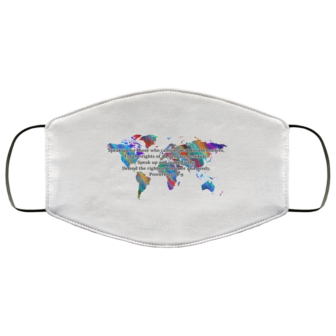 Proverbs 31 8-9 2 Layer Protective Mask