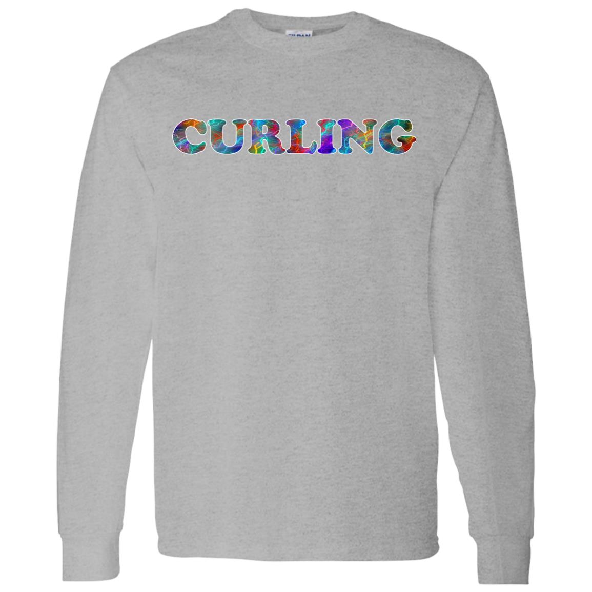 Curling Long Sleeve Sport T-Shirt