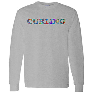 Curling Long Sleeve Sport T-Shirt