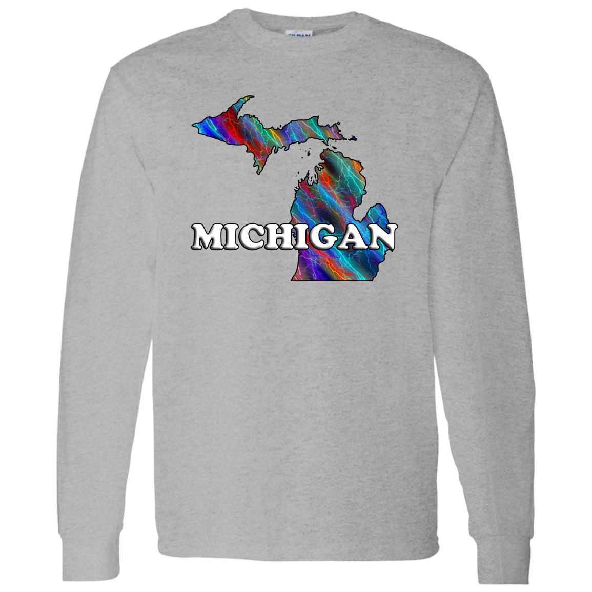 Michigan Long Sleeve State T-Shirt