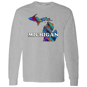Michigan Long Sleeve State T-Shirt