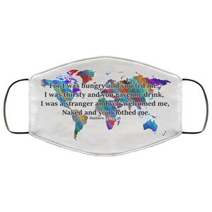 Matthew 25 35-36 3 Layer Protective Face Mask