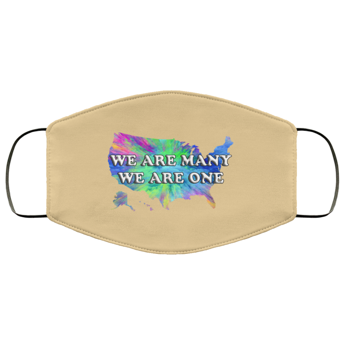We Are One We Are Many 2 Layer Protective Mask