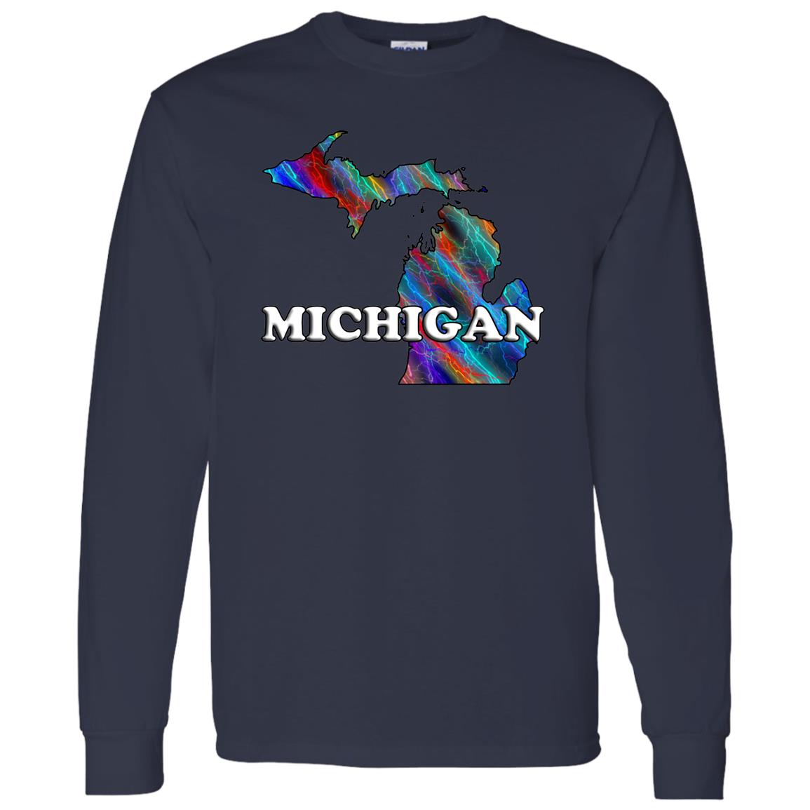 Michigan Long Sleeve State T-Shirt