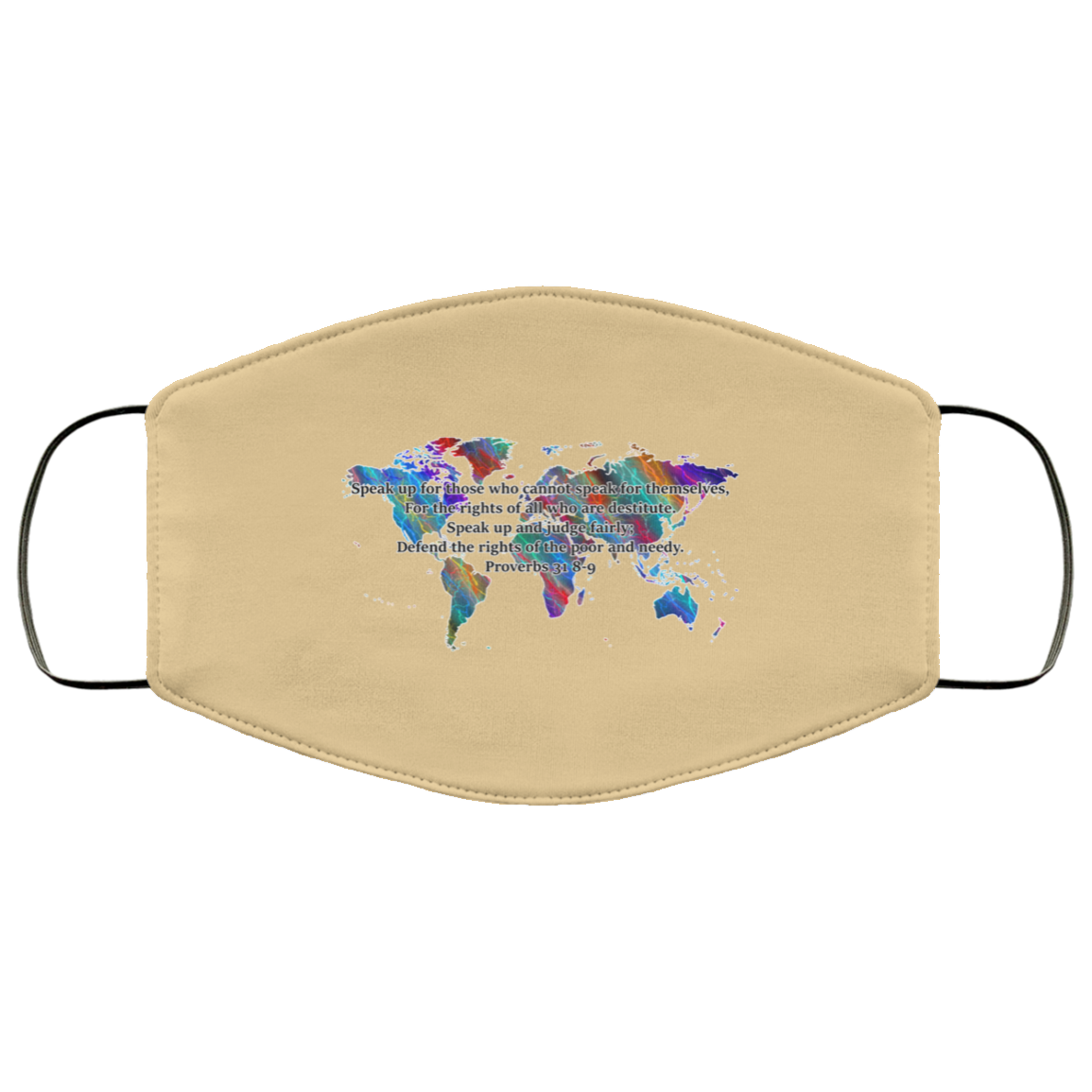 Proverbs 31 8-9 2 Layer Protective Mask