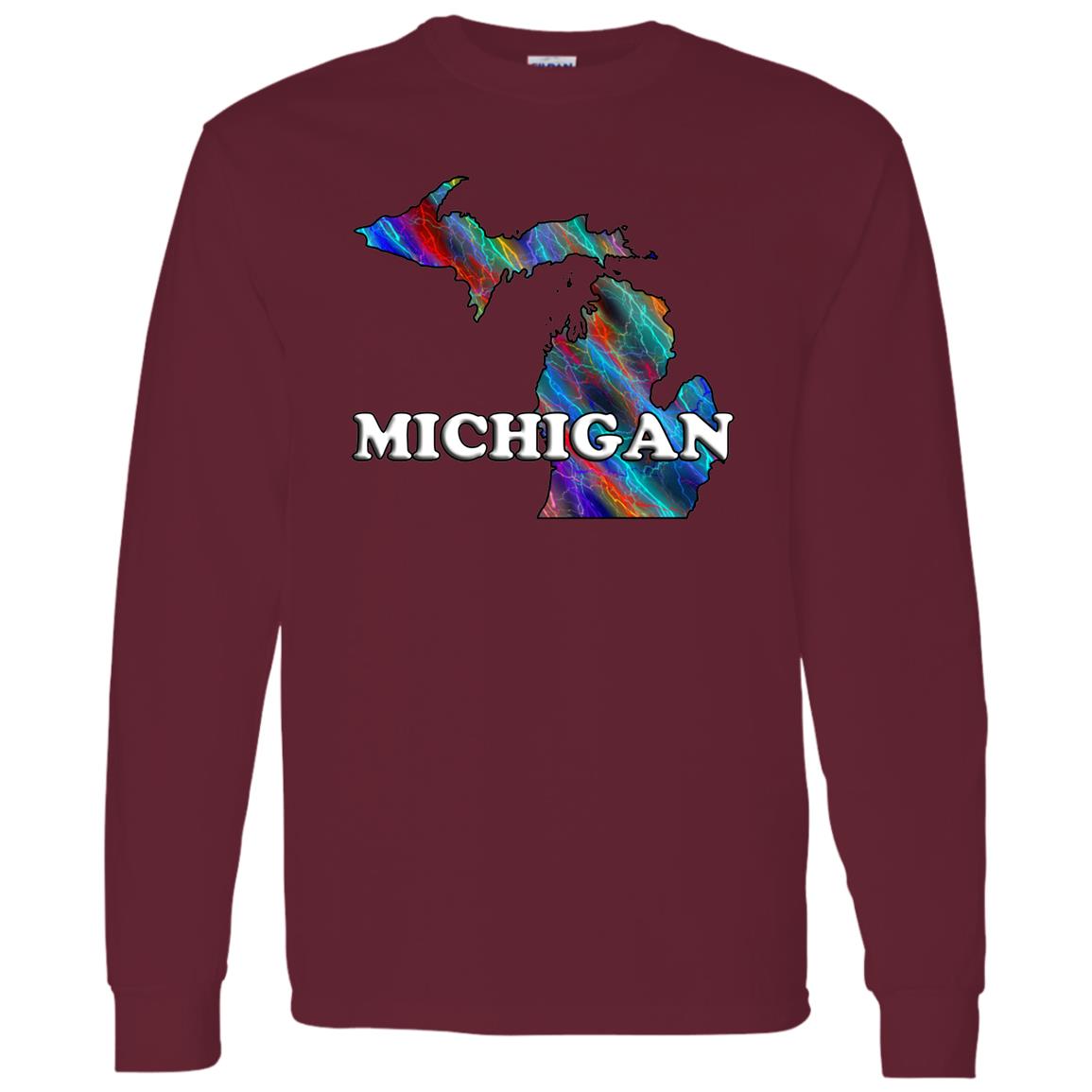 Michigan Long Sleeve State T-Shirt