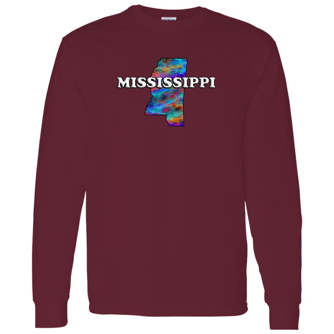 MISSISSIPPI LONG SLEEVE STATE T-SHIRT