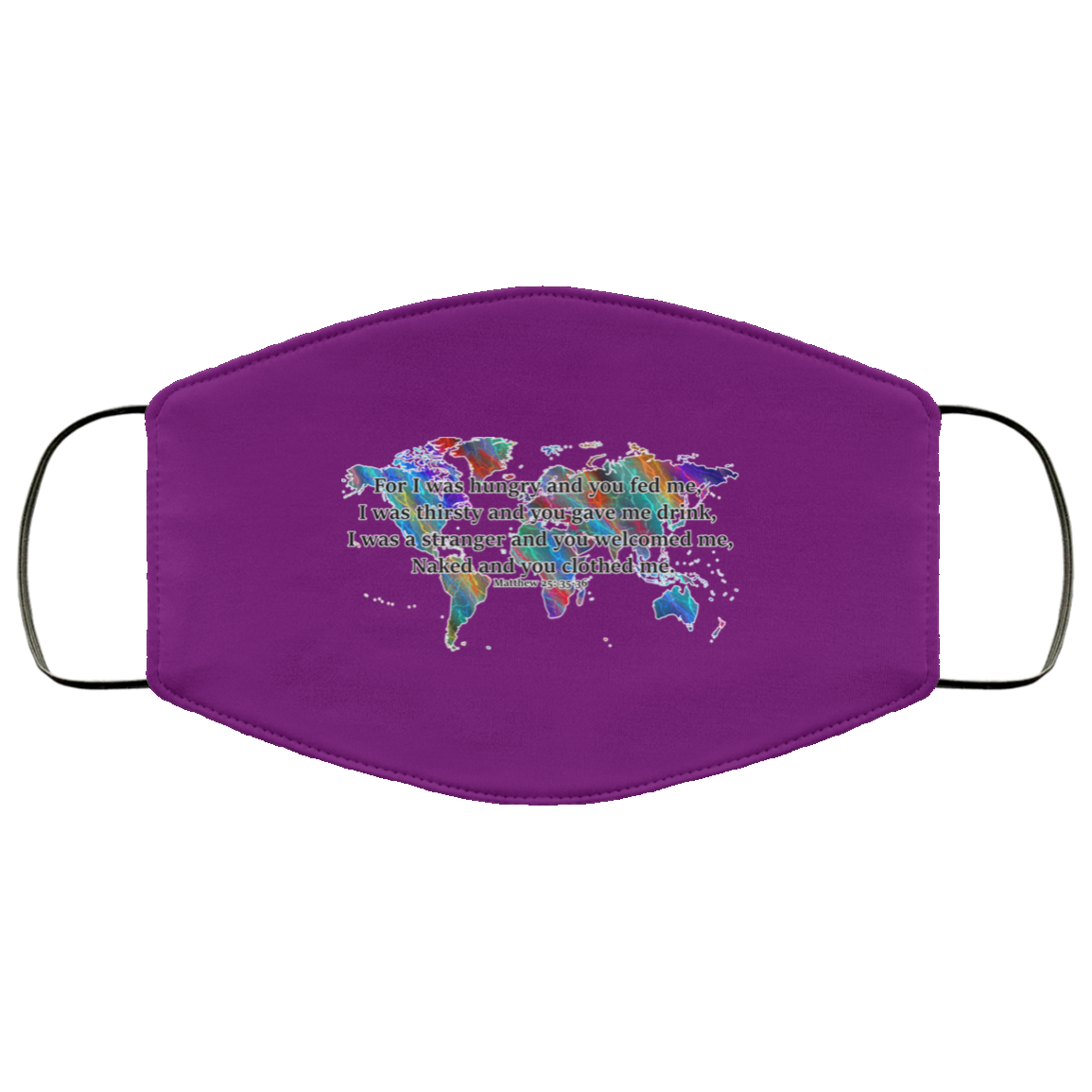 Matthew 25 35-36 2 Layer Protective Mask