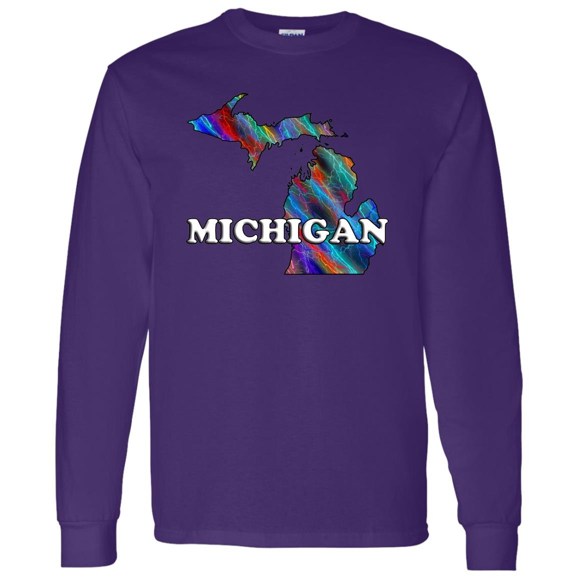 Michigan Long Sleeve State T-Shirt