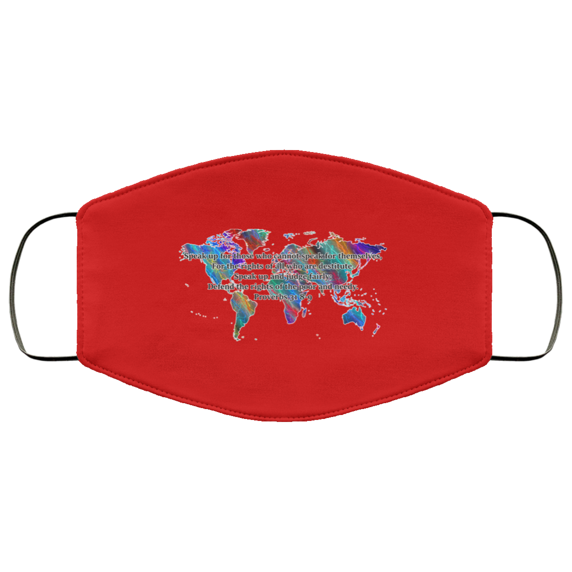 Proverbs 31 8-9 2 Layer Protective Mask