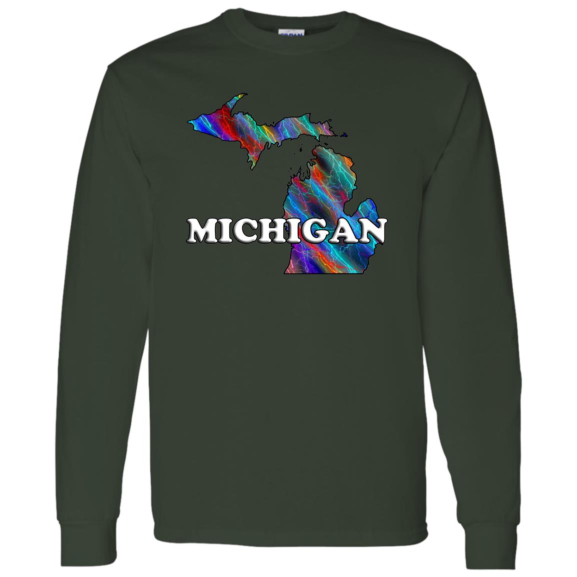 Michigan Long Sleeve State T-Shirt