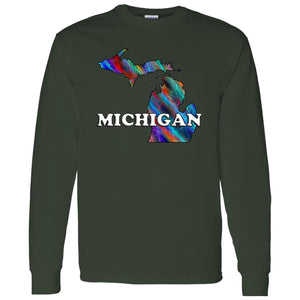 Michigan Long Sleeve State T-Shirt