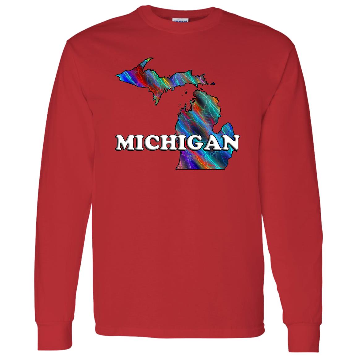 Michigan Long Sleeve State T-Shirt