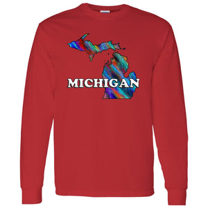 Michigan Long Sleeve State T-Shirt