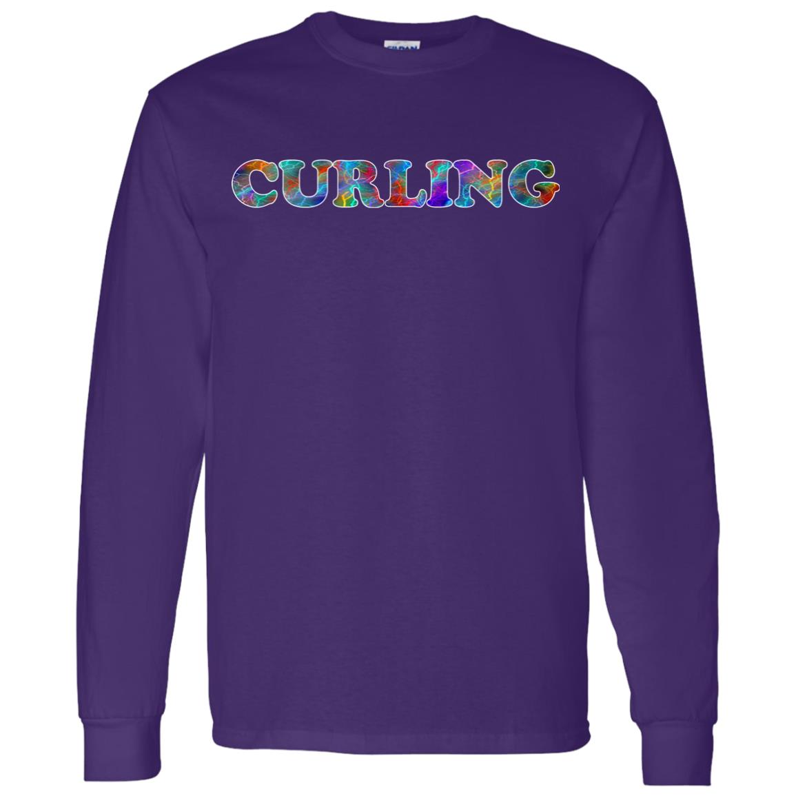 Curling Long Sleeve Sport T-Shirt