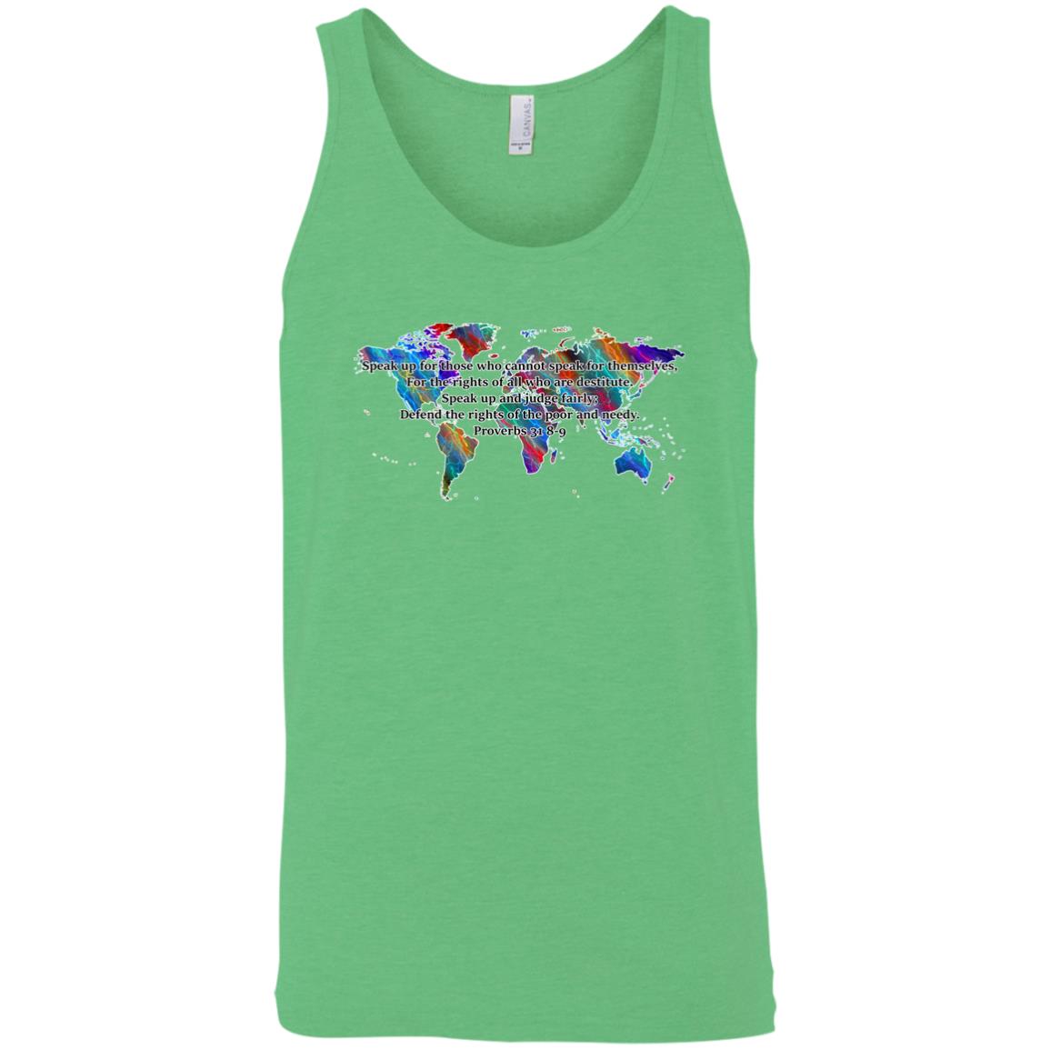 Proverbs 31 8-9 Sleeveless Unisex Tee
